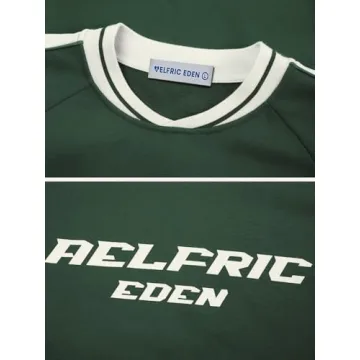 Aelfric Eden Red Vintage Oversized Sweatshirt Men Streetwear