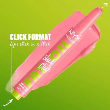 NYX PROFESSIONAL MAKEUP Fat Oil Slick Click, Lightweight, Buildable, Pigmented Vegan Lip Balm - Clout