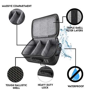 KULBI Blackbox Smell-Proof Stash Box with Triple Protection