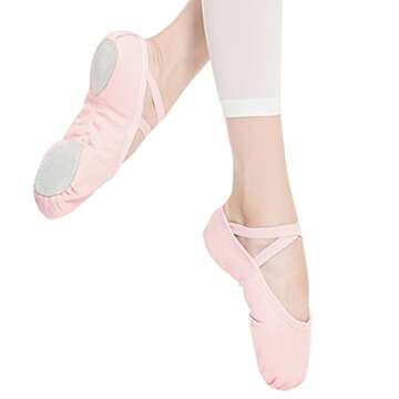 Stelle Canvas Ballet Shoes for Girls Dance Ballet Slippers Shoes（Toddler/Little/Big Kid/Women）(8...