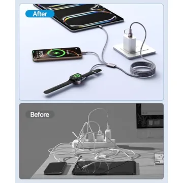 Wtinquik 3 in 2 Charging Cable for Apple Watch & iPhone
