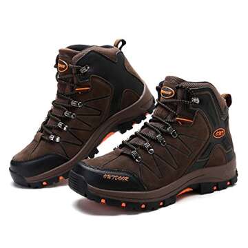 Men's Mid Trekking Hiking Boots - Lightweight and Comfortable