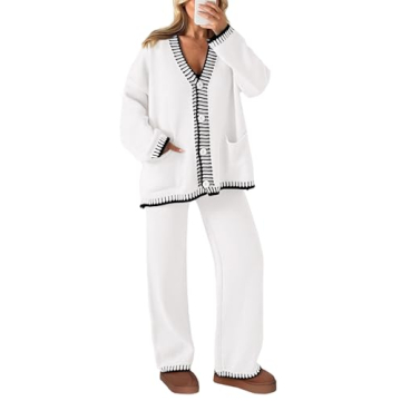 PRETTYGARDEN Women's Cozy Knit Lounge Set - Stylish & Comfortable 2 Piece Outfit