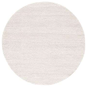 SAFAVIEH Natura Collection Area Rug - 4' Round, Ivory, Handmade Wool, Ideal for High Traffic Areas i...