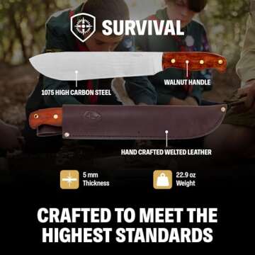 Condor Ironpath Knife | Durable Machete with Leather Sheath