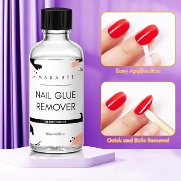 Makartt Nail Glue Remover for Press on Nails - 30ML Press On Nail Remover Easy Removal Debonder for Glue on Nail Tips,Non-Acetone Nail Polish Remover
