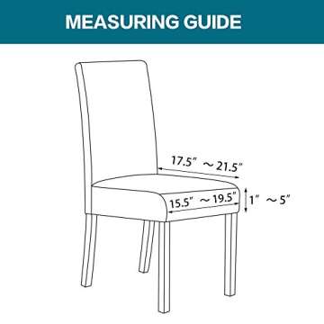 Turquoize Stretch Jacquard Chair Seat Covers Seat Covers for Dining Room Chair Covers Chair Seat Slipcovers Removable Washable Chair Seat Cushion Slipcovers for Dining Room (2 Pack, Khaki)