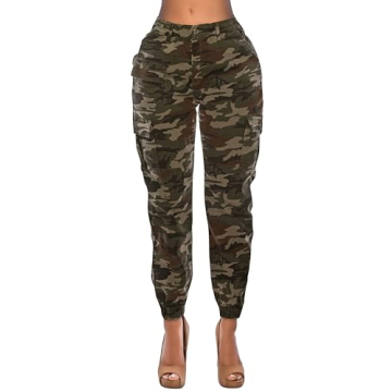 Shop Women's High Waist Camo Jogger Pants for Comfort Fit