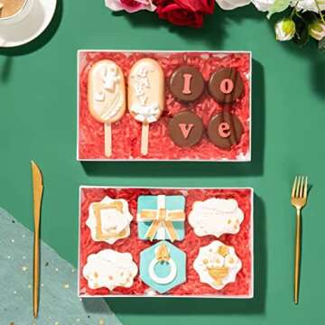 Stylish 50 Pack Bakery Boxes with Window for Treats