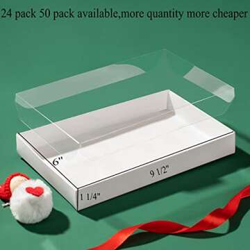 Stylish 50 Pack Bakery Boxes with Window for Treats