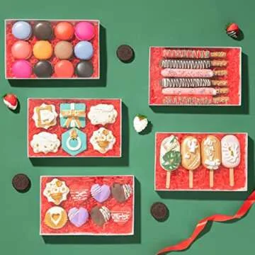 Stylish 50 Pack Bakery Boxes with Window for Treats