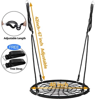 Durable Spider Web Tree Swing for Kids and Adults