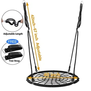 Durable Spider Web Tree Swing for Kids and Adults