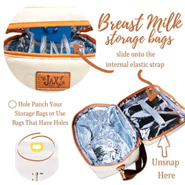 Jax Breastmilk Cooler Bag for 6 Bottles - Stylish & Functional