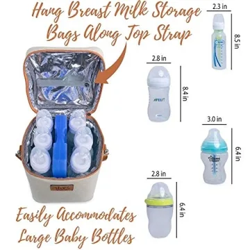 Jax Breastmilk Cooler Bag for 6 Bottles - Stylish & Functional