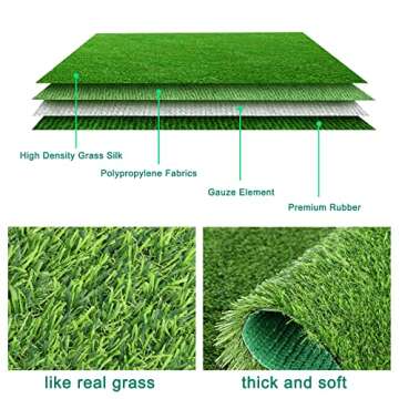 DenForste 8 Pack Chicken Nesting Box Pads - Washable Artificial Grass Nesting Pads - Chicken Nesting...