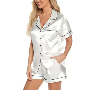 Luxurious Anjue Bridesmaids Satin Pajamas Set for Women