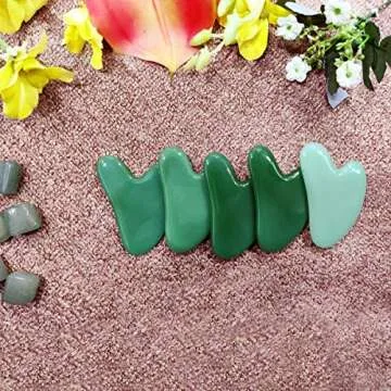 Ina Beauty Gua Sha Heart Jade Stone for Radiant Skin