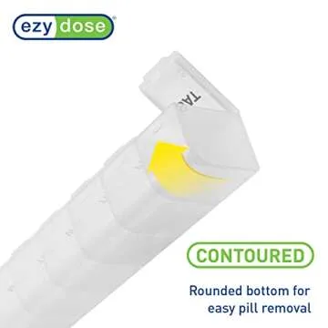 EZY DOSE Weekly (7-Day) Pill Organizer, Vitamin Planner, and Medicine Box, Large Compartments, Clear, Made in The USA