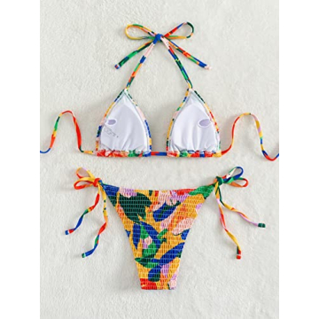 Vibrant COZYEASE Floral Bikini Set for Summer Fun