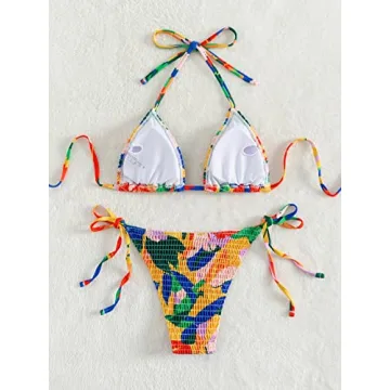 Vibrant COZYEASE Floral Bikini Set for Summer Fun