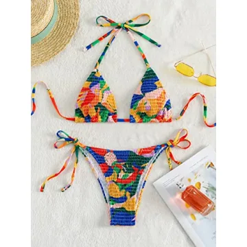 Vibrant COZYEASE Floral Bikini Set for Summer Fun
