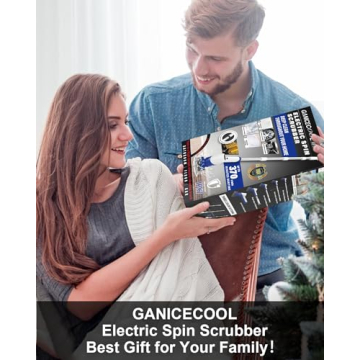 Electric Spin Scrubber Cordless with Adjustable Handle 6 Brush Heads