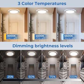 Yurnero Closet Lights Motion Sensored Rechargeable with Remote - Ultra-Thin Magnetic Suction Wireless Ceiling Lights Battery Operated, 400LM Closet Light Indoor for Closets Stairs Hallway Garage