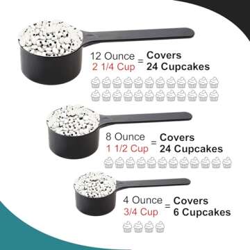 Spooky Eye Toppers - 4 oz Resealable Stand Up Candy Bag - Edible Baking Decorations - Funny White Googly Eyes for Cupcakes, Cakes, Cookies, Brownies - Halloween, Easter, and Edible Art Project Candy