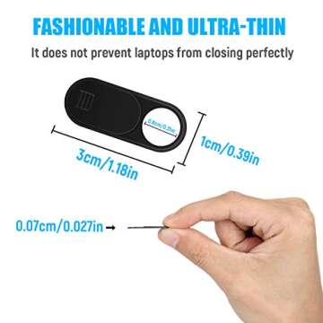 Laptop Camera Cover Slide, 0.028 Inch Ultra Thin Laptop Camera Cover Blocker, Laptop Accessories for...