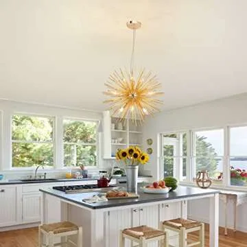 Modern Gold Sputnik Chandelier for Unique Home Decor
