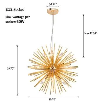 Modern Gold Sputnik Chandelier for Unique Home Decor