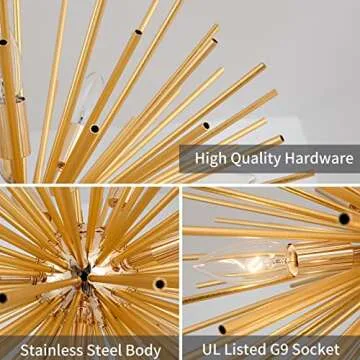Modern Gold Sputnik Chandelier for Unique Home Decor