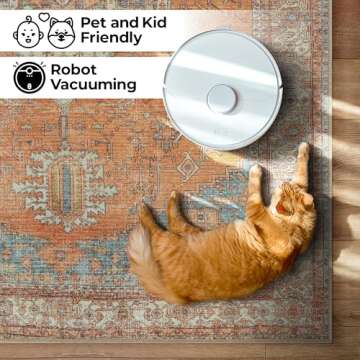 GLN Traditional 2x3 Area Rug - Machine Washable & Non-Slip