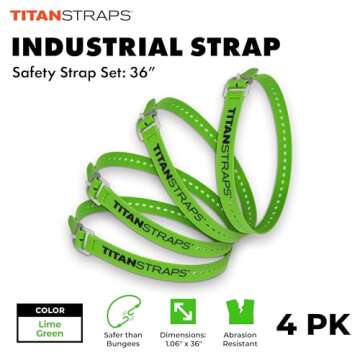 Titan Industrial Straps – Strong & Simple Tie-Downs for Construction (Welders, DIY Home) & 1st Res...