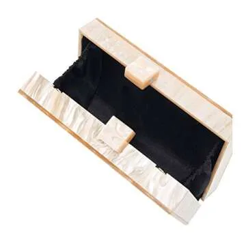 LETODE Acrylic Clutch Purses for women Perspex Bag Box Clutch Evening Crossbody Handbags (APRICOT) Small