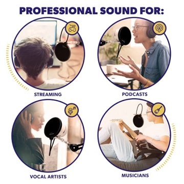 Auphonix Pop Filter for Clear Audio - Dual Layer Microphone Screen