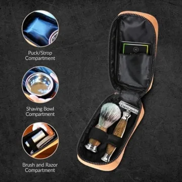 Premium Leather Razor Travel Case for Every Gentleman