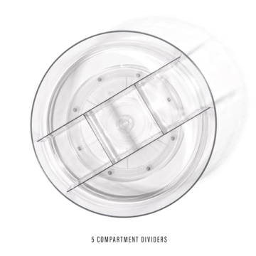 BINO 11.25" Round Turntable Organizer with 5 Compartments
