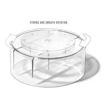 BINO 11.25" Round Turntable Organizer with 5 Compartments