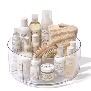 BINO 11.25" Round Turntable Organizer with 5 Compartments