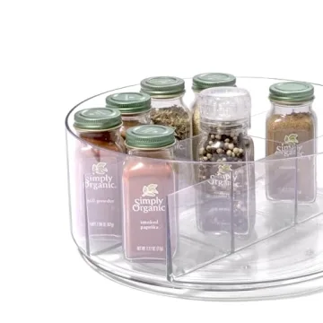 BINO 11.25" Round Turntable Organizer with 5 Compartments