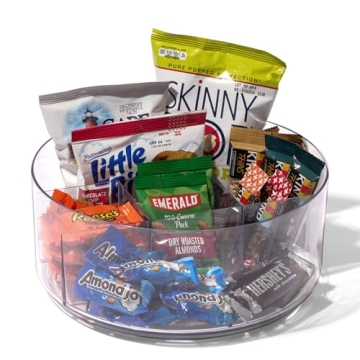 BINO 11.25" Round Turntable Organizer with 5 Compartments