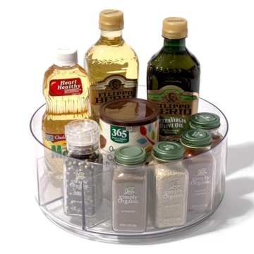 BINO 11.25" Round Turntable Organizer with 5 Compartments