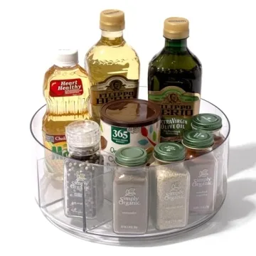 BINO 11.25" Round Turntable Organizer with 5 Compartments