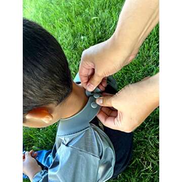 KidDazzle One Piece Tiny Tux KidCover- Cute Silicone Baby Boy Bib Smock - Adjustable Size - Waterproof and Stain Resistant - Babies & Toddlers 6 Months + (Tiny Tux)