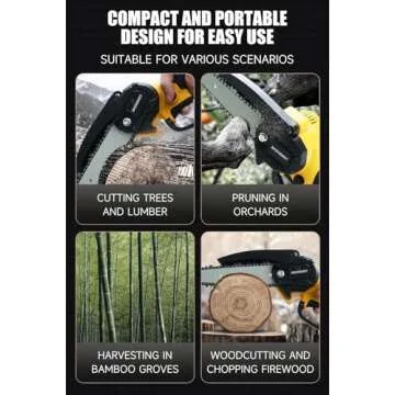 Mini Chainsaw - Cordless 6 Inch Electric Chainsaw for Gardening