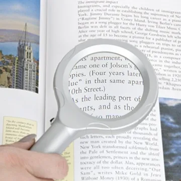Lightweight Magnifying Glass with LED Light for Clarity