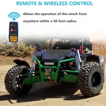 CXRCY Electric Winch 4000 lbs with Wireless Remote for ATVs