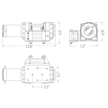 CXRCY Electric Winch 4000 lbs with Wireless Remote for ATVs